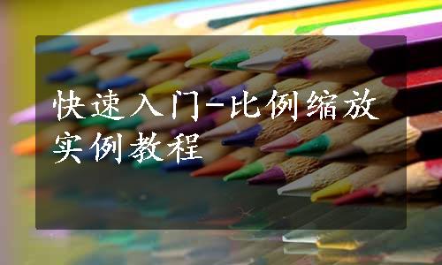 快速入门-比例缩放实例教程