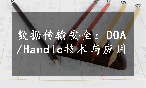 数据传输安全：DOA/Handle技术与应用