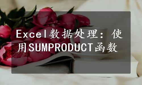 Excel数据处理：使用SUMPRODUCT函数