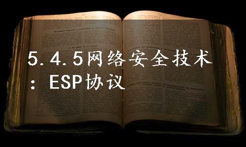 5.4.5网络安全技术：ESP协议