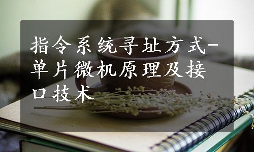 指令系统寻址方式-单片微机原理及接口技术