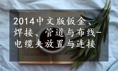 2014中文版钣金、焊接、管道与布线-电缆夹放置与连接