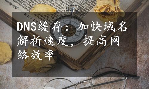 DNS缓存：加快域名解析速度，提高网络效率