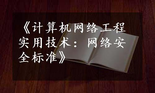 《计算机网络工程实用技术：网络安全标准》