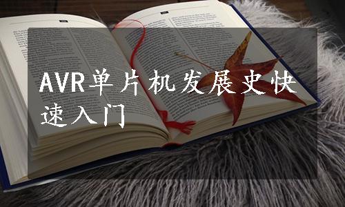 AVR单片机发展史快速入门