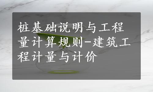 桩基础说明与工程量计算规则-建筑工程计量与计价