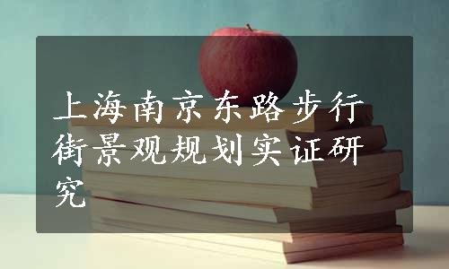 上海南京东路步行街景观规划实证研究