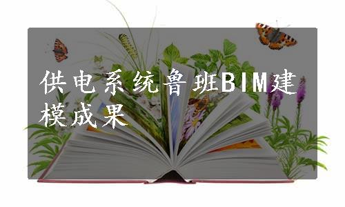 供电系统鲁班BIM建模成果