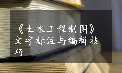 《土木工程制图》文字标注与编辑技巧