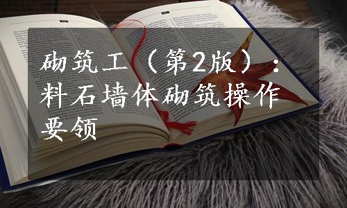 砌筑工（第2版）：料石墙体砌筑操作要领