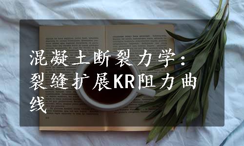 混凝土断裂力学：裂缝扩展KR阻力曲线