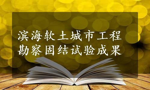 滨海软土城市工程勘察固结试验成果