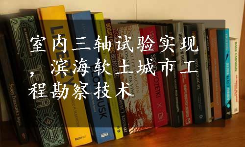 室内三轴试验实现，滨海软土城市工程勘察技术