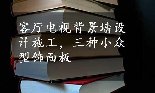 客厅电视背景墙设计施工，三种小众型饰面板