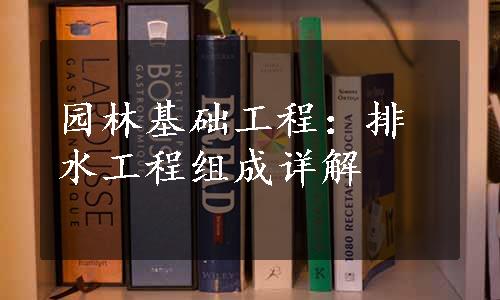 园林基础工程：排水工程组成详解