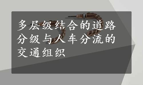 多层级结合的道路分级与人车分流的交通组织