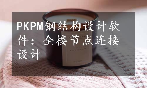 PKPM钢结构设计软件：全楼节点连接设计