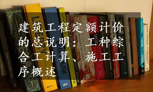 建筑工程定额计价的总说明：工种综合工计算、施工工序概述