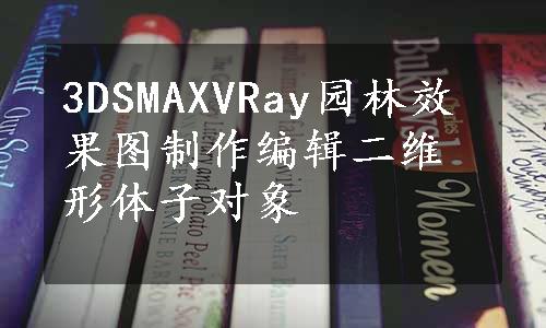 3DSMAXVRay园林效果图制作编辑二维形体子对象