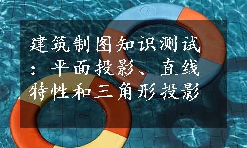 建筑制图知识测试：平面投影、直线特性和三角形投影