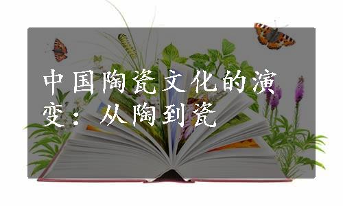 中国陶瓷文化的演变：从陶到瓷