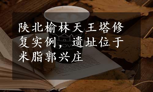 陕北榆林天王塔修复实例，遗址位于米脂郭兴庄