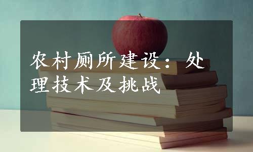 农村厕所建设：处理技术及挑战