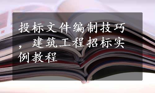 投标文件编制技巧，建筑工程招标实例教程