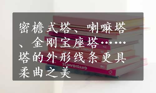 密檐式塔、喇嘛塔、金刚宝座塔……塔的外形线条更具柔曲之美