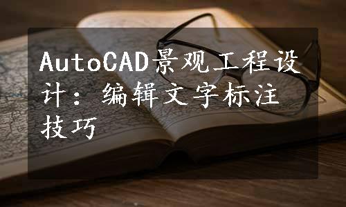 AutoCAD景观工程设计：编辑文字标注技巧