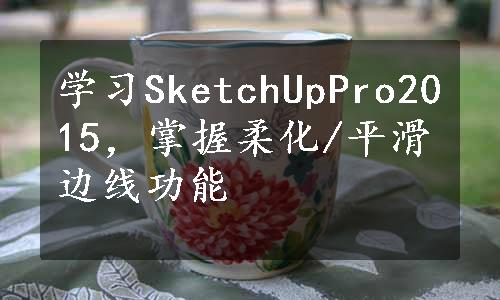 学习SketchUpPro2015，掌握柔化/平滑边线功能