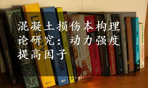 混凝土损伤本构理论研究：动力强度提高因子