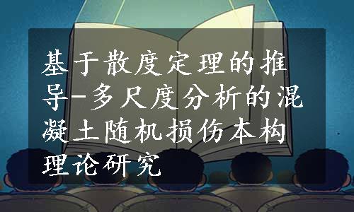 基于散度定理的推导-多尺度分析的混凝土随机损伤本构理论研究