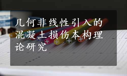 几何非线性引入的混凝土损伤本构理论研究