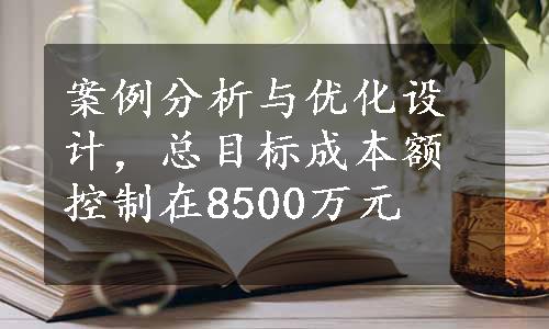 案例分析与优化设计，总目标成本额控制在8500万元