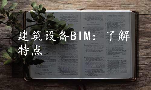 建筑设备BIM：了解特点