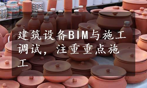 建筑设备BIM与施工调试，注重重点施工