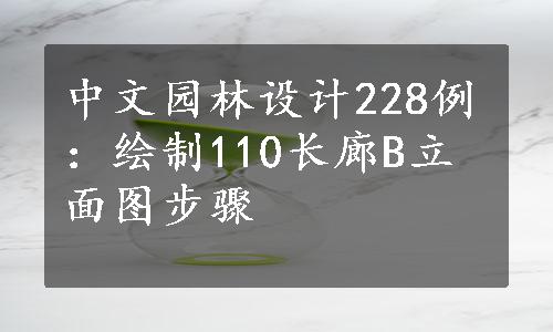 中文园林设计228例：绘制110长廊B立面图步骤