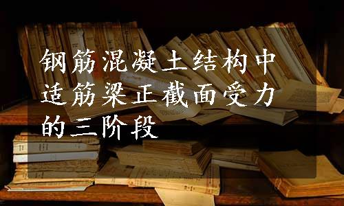 钢筋混凝土结构中适筋梁正截面受力的三阶段