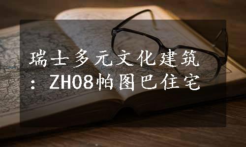 瑞士多元文化建筑：ZH08帕图巴住宅