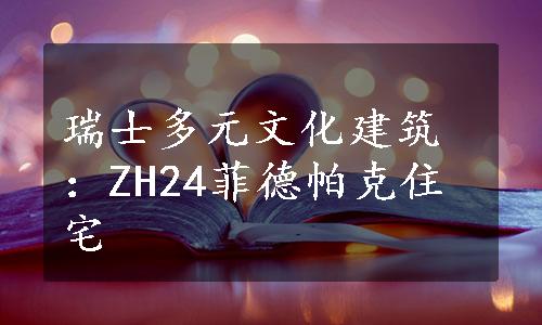 瑞士多元文化建筑：ZH24菲德帕克住宅