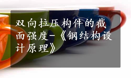 双向拉压构件的截面强度-《钢结构设计原理》