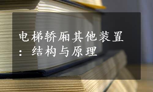 电梯轿厢其他装置：结构与原理