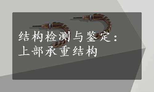 结构检测与鉴定：上部承重结构