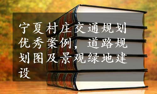 宁夏村庄交通规划优秀案例，道路规划图及景观绿地建设