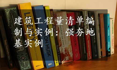 建筑工程量清单编制与实例：强夯地基实例