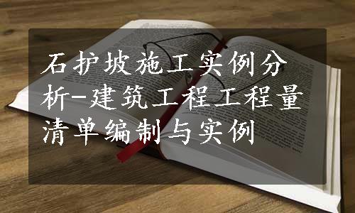 石护坡施工实例分析-建筑工程工程量清单编制与实例