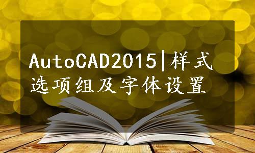 AutoCAD2015|样式选项组及字体设置