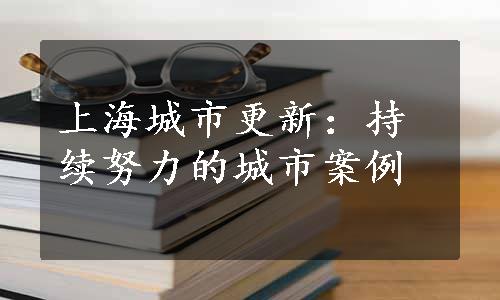 上海城市更新：持续努力的城市案例