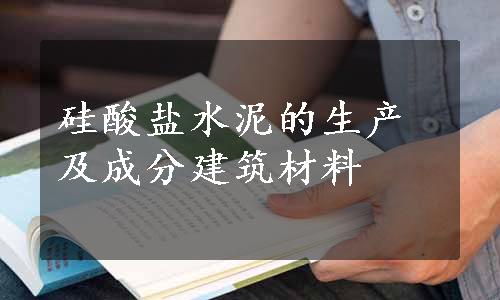 硅酸盐水泥的生产及成分建筑材料